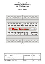 VDH ALFANET TEMPLOGGER 16x PT1000 User Manual