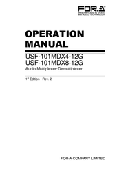 FOR-A USF-101MDX8-12G Operation Manual