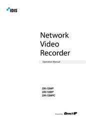 Direct IP IDIS DR-1308P Operation Manual