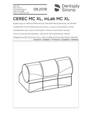Dentsply Sirona inLab MC XL Supplement To Operating Instructions