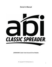 abi Classic Spreader 85 Owner's Manual
