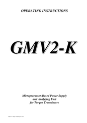 ETH-messtehnik GMV2-K Operating Instructions Manual