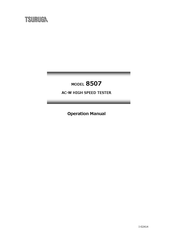 Tsuruga 8507 Operation Manual