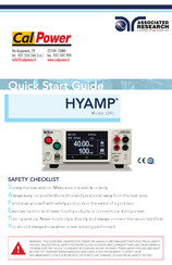Associated Research HYAMP 3240 Quick Start Manual