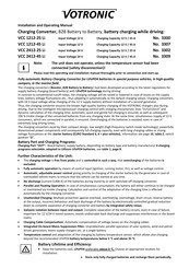 Votronic VCC 2412-45 Li Installation And Operating Manual