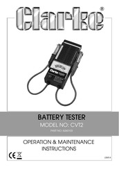 Clarke CVT2 Operation & Maintenance Instructions Manual