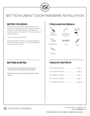 Signature Hardware Battista Cabinet Door Hardware Installation Instructions