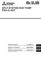 Mitsubishi Mr. Slim PKA-A12HA7 Operation Manual