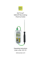 Ponpe Saf-T-Log Operating Instructions Manual