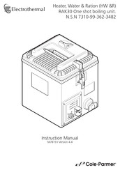 Cole-Parmer Electrothermal RAK30 HW & R Instruction Manual