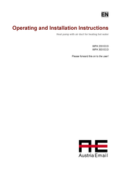 Austria Email WPA 233 ECO Operating And Installation Instructions