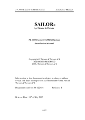Thrane&Thrane SAILOR TT-3000E mini-C GMDSS System Installation Manual