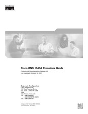Cisco ONS 15454 Series Procedure Manual