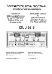Schwarzbeck IGUU 2916 Instruction Manual