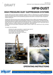 DYNASET HPW-DUST Operating Instructions Manual