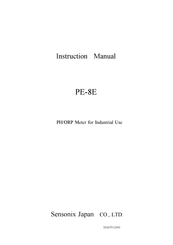 Sensonix PE-8E Instruction Manual