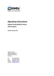 Coax Quadax Series Operating Instructions Manual
