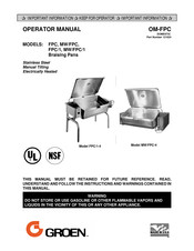 Groen MW/FPC Operator's Manual