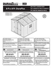 USP DuraMax 8 Ft x 8 Ft DuraPlus Owner's Manual