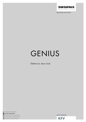Siegenia GENIUS Operating Instructions Manual