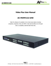 AVProEdge AC-MXMV122-UHD User Manual