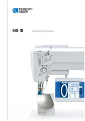 DURKOPP ADLER 650-10 Operating Instructions Manual