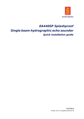 Kongsberg EA440SP Quick Installation Manual