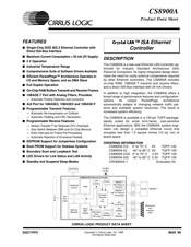 Cirrus Logic Crystal LAN CS8900A Product Data Sheet