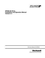 Rockwell Automation Reliance SP500 Installation And Operation Manual