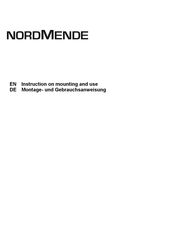 Nordmende CHTC603IX Instruction On Mounting And Use Manual