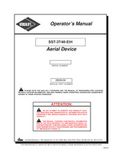 Time Versalift SST-37-EIH Operator's Manual