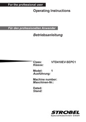Strobel VTD410EV-SEPC1 Operating Instructions Manual