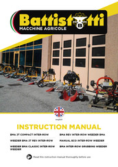 Battistotti Macchine Agricole BMA INTER-ROW 2T REV Instruction Manual