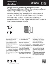 Eaton Crouse-Hinds GHG 960 19 R Series Operating Instructions Manual