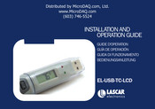 Lascar Electronics EL-USB-TC-LCD Installation And Operation Manual