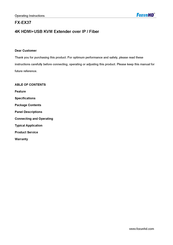 foxunhd FX-EX37 Operating Instructions Manual