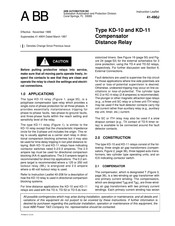 ABB KD-10 Instruction Leaflet