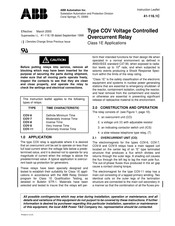 ABB COV Series Instruction Leaflet