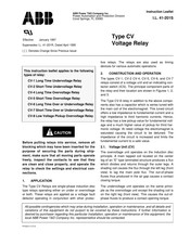 ABB CV-6 Instruction Leaflet