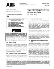 ABB COV Series Instruction Leaflet