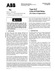 ABB KLF Instruction Leaflet
