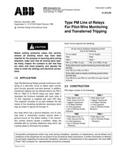 ABB PMG-13 Instruction Leaflet