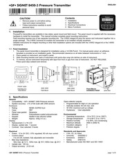 GF Signet 8450-3 Manual