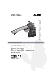 AL-KO BLOWER VAC 2400 E SPEED CONTROL Operating Instructions Manual