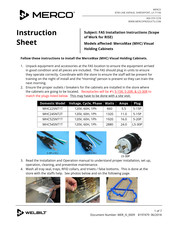 Merco MHC52SNT1T Instruction Sheet