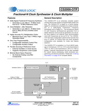 Cirrus Logic CS2000-OTP General Description Manual