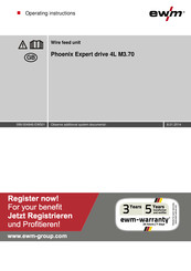 EWM Phoenix Expert drive 4L M3.70 Operating Instructions Manual