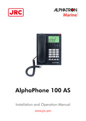 JRC Alphatron Marine AlphaPhone 100 AS Installation And Operation Manual