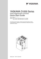 YASKAWA CIMR-D4A0370 Quick Start Manual