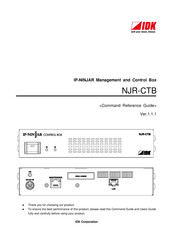 IDK IP-NINJAR NJR-CTB Cli Command Reference Manual
